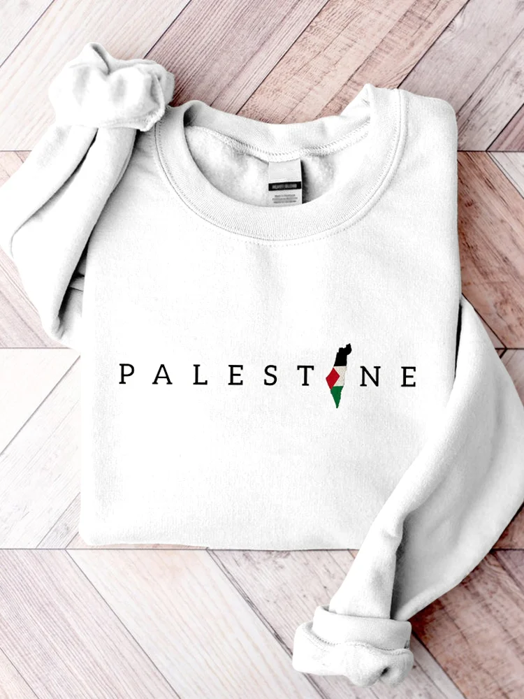 Free Palestine Crew Neck Comfy Sweatshirt