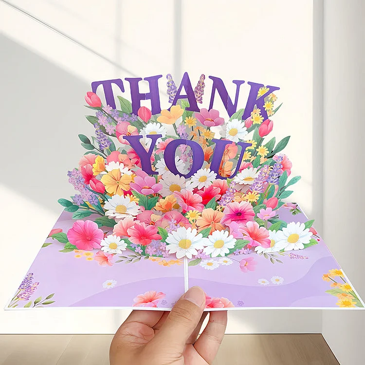 Vibrant 3D Butterfly & Daisy Pop-Up Greeting Card