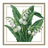 Flower-Month - 3 strands 11CT Stamped Cross Stitch 21*21cm(Brand)