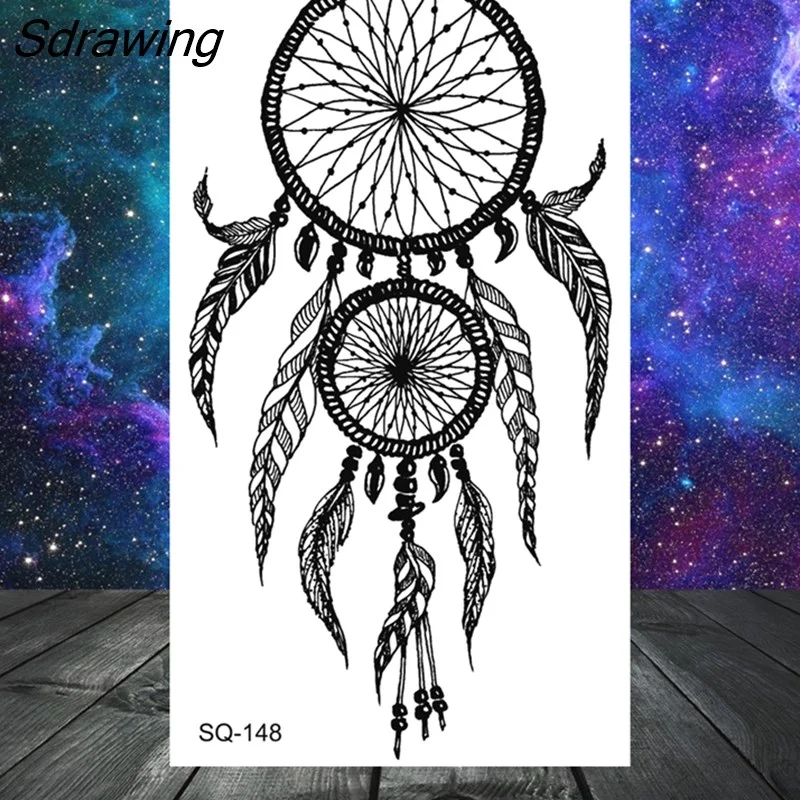 Sdrawing Mountain Temporary Tattoos For Women Adult Crown Wings Butterfly Flower Cros Henna Fake Tattoo Small Tatoo Paper