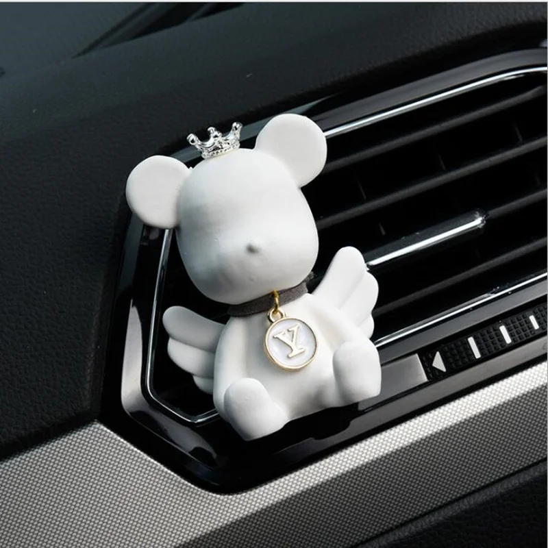 Letter Custom Angel Bear Car Perfume Aromatherapy Car Air Conditioning Air Outlet Decoration Car Interior Decoration