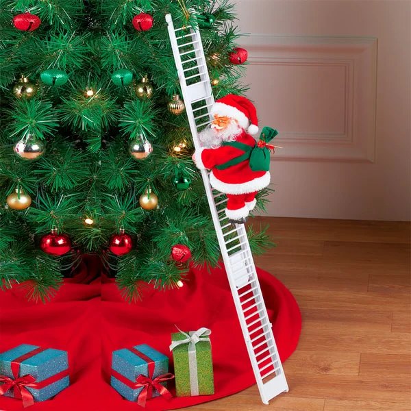 🔥Christmas Hot Sale🔥Santa Electric Climbing Ladder, Climbing Beads Christmas Decorations trabladzer