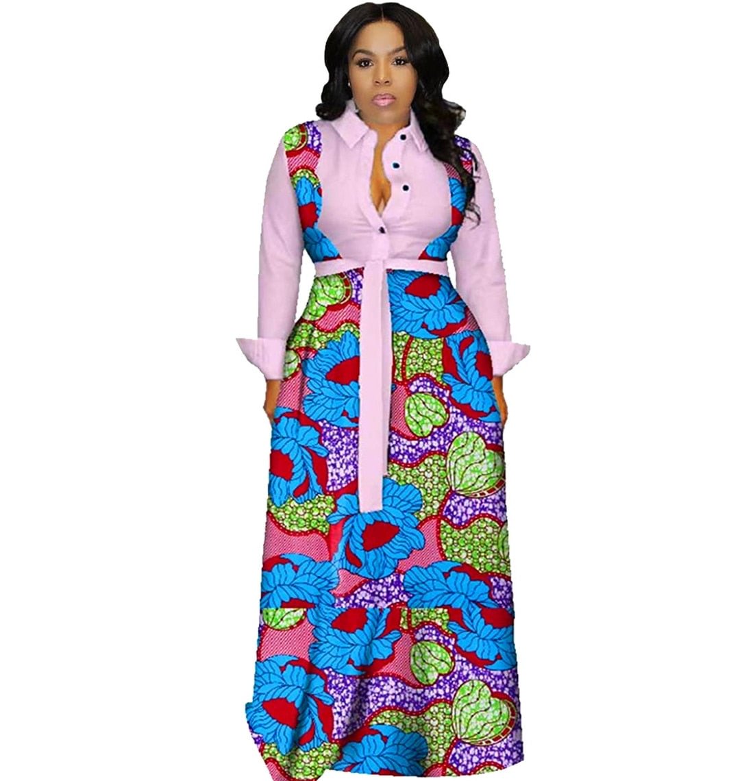 Elegant African Dresses For Women 2021 Dashiki Autumn Winter Maxi Dress Ladies Traditional African Clothing Fairy Dreaes