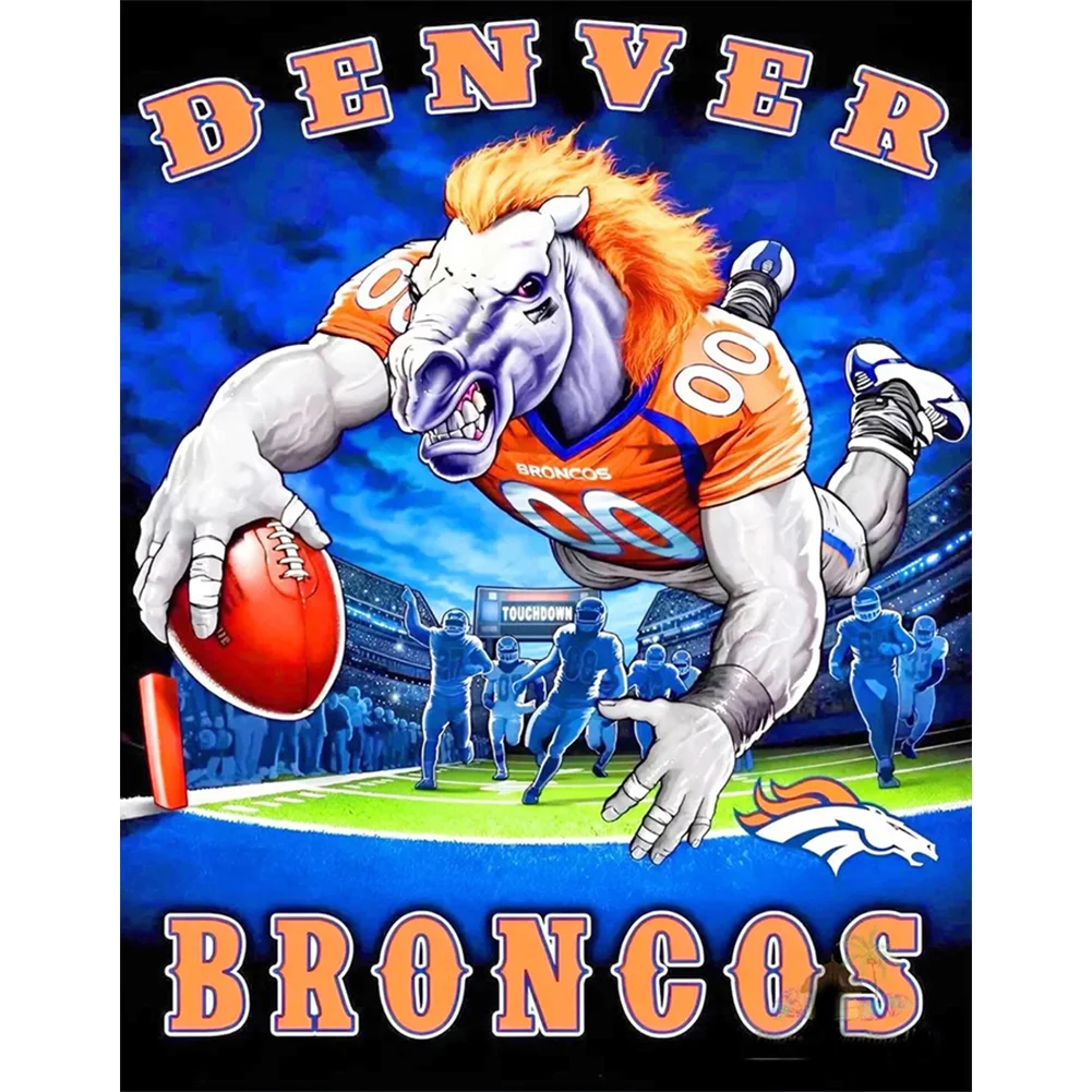 Denver Broncos Logo - 5D Diamond Paintings 