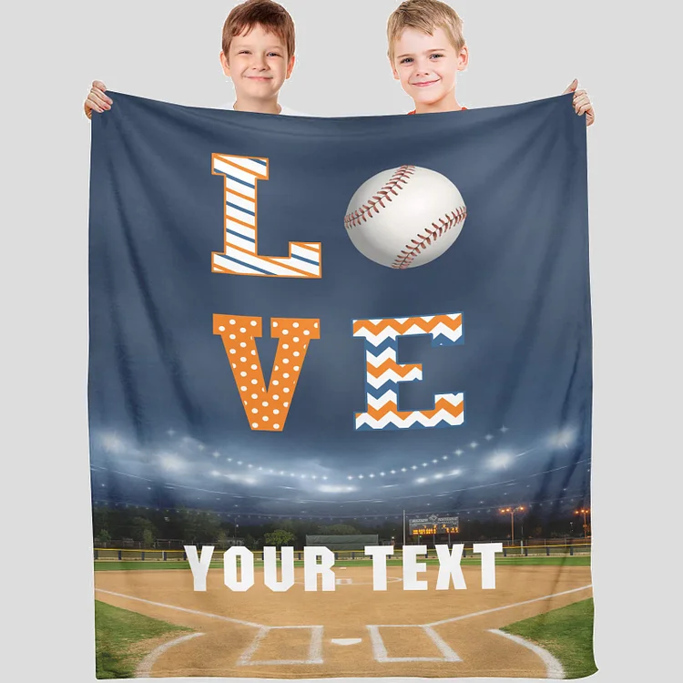 Personalized Baseball Blanket for Comfort & Unique| BKKid182