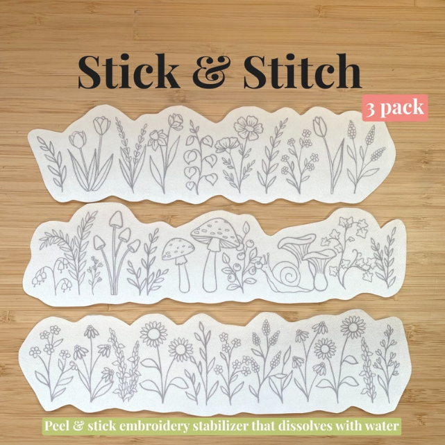 Daisy Row Embroidery Stick & Stitch