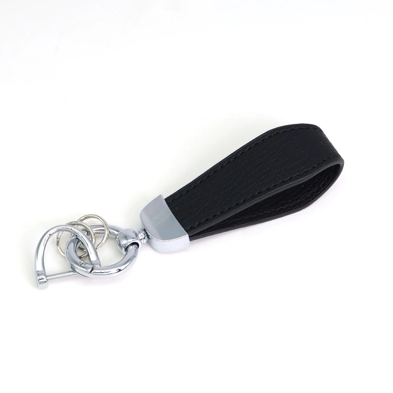 Minimalist Classic Style Solid Color Pu Leather Alloy Unisex Bag Pendant Keychain