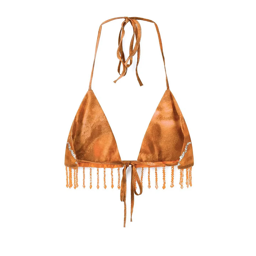 Nigikala Nigikala Fashion Sexy Holiday Women's Style With Bikini Skirt Espresso Two-Piece