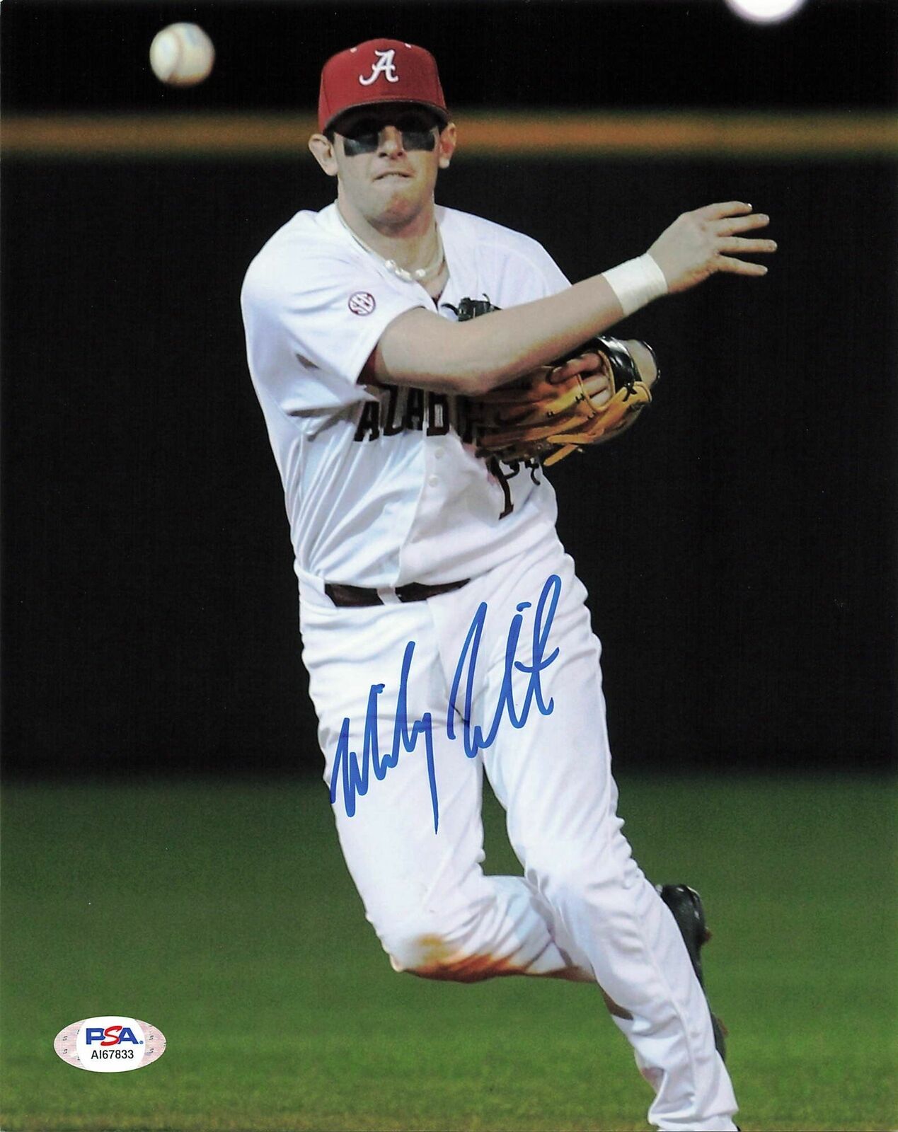 Mikey White signed 8x10 Photo Poster painting PSA/DNA Oakland Athletics Autographed