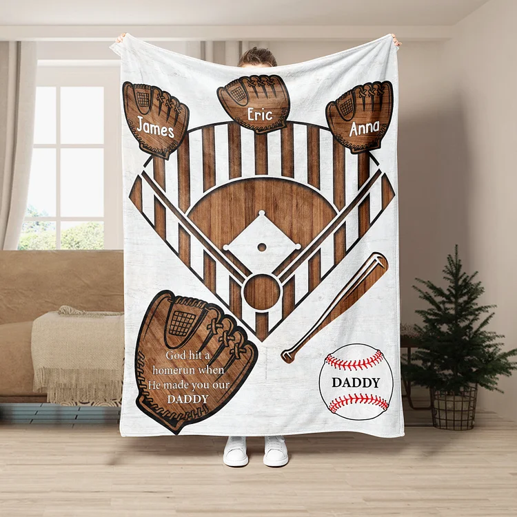 Personalized Baseball Blanket For Comfort & Unique|BKKid212
