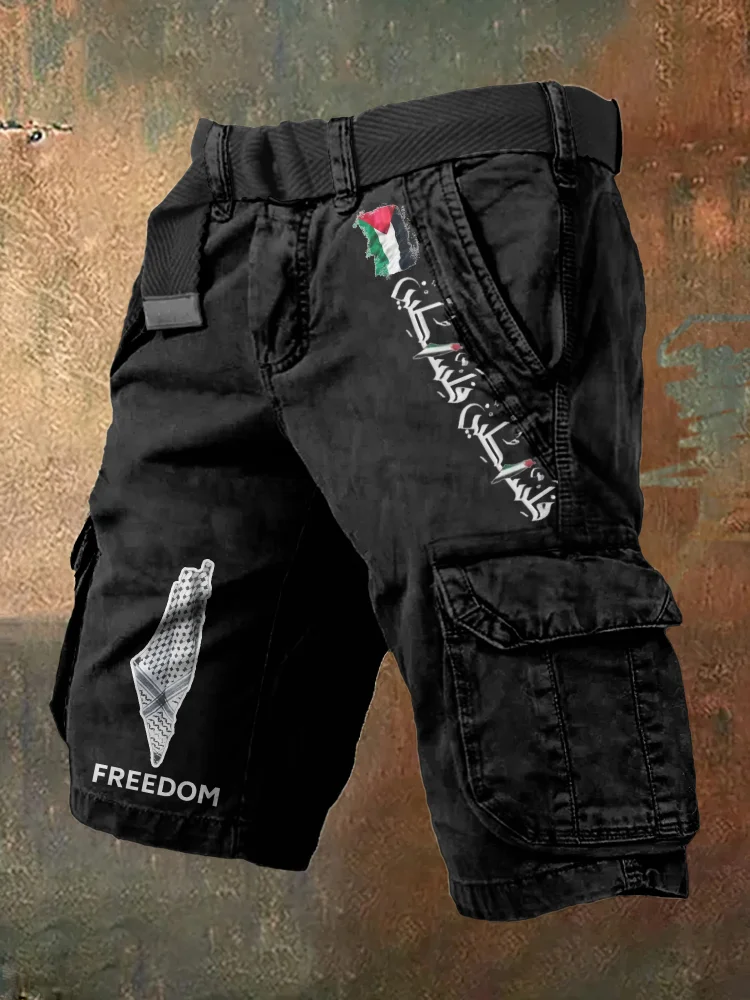 Be Freedom And Hope Peace Forever Cargo Shorts (Belt Not Included)