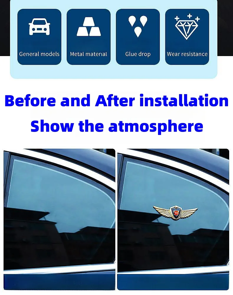 Car three-dimensional wing fender side mark