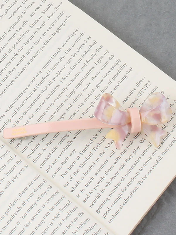 Bowknot Geometric Solid Color Hair Clips