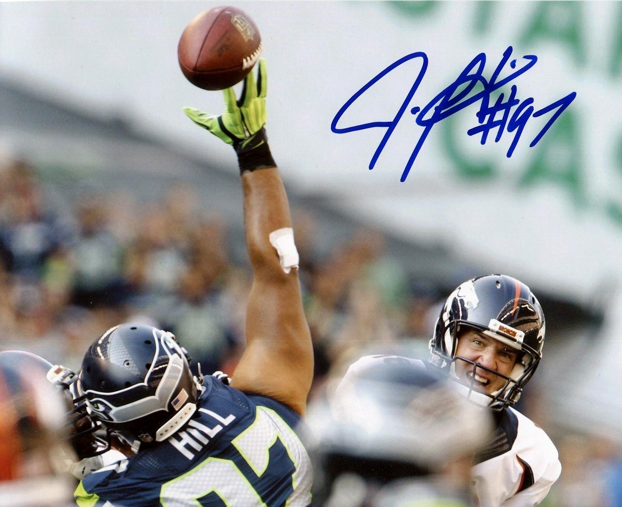 Jordan Hill Seattle Seahawks Autographed Signed 8x10 Photo Poster painting CFS