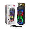 BT Portable Wireless Speakers with Mic & Radio Stereo Subwoofer Music Player RGB Colorful Light Soundbar Column For Home Use/Square Dancing/Karaoke