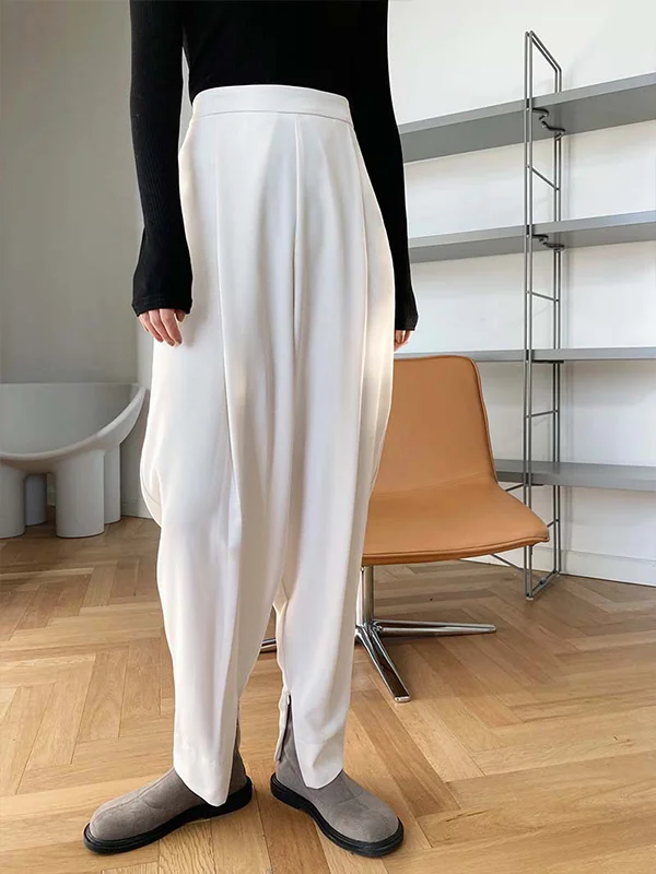 High-Waist Suit Harem Pants Tapered Pants