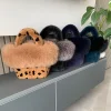Women's Bag Luxury Real Fur Women's Shoulder Bag Mink Fur Bag With Fox Fur Design Large Capacity Fur Handbag Bags For Women