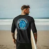 Men's Vintage Surfing Stay Stoked Graphic Print Crew Neck Long Sleeve T-Shirt by Inlyline