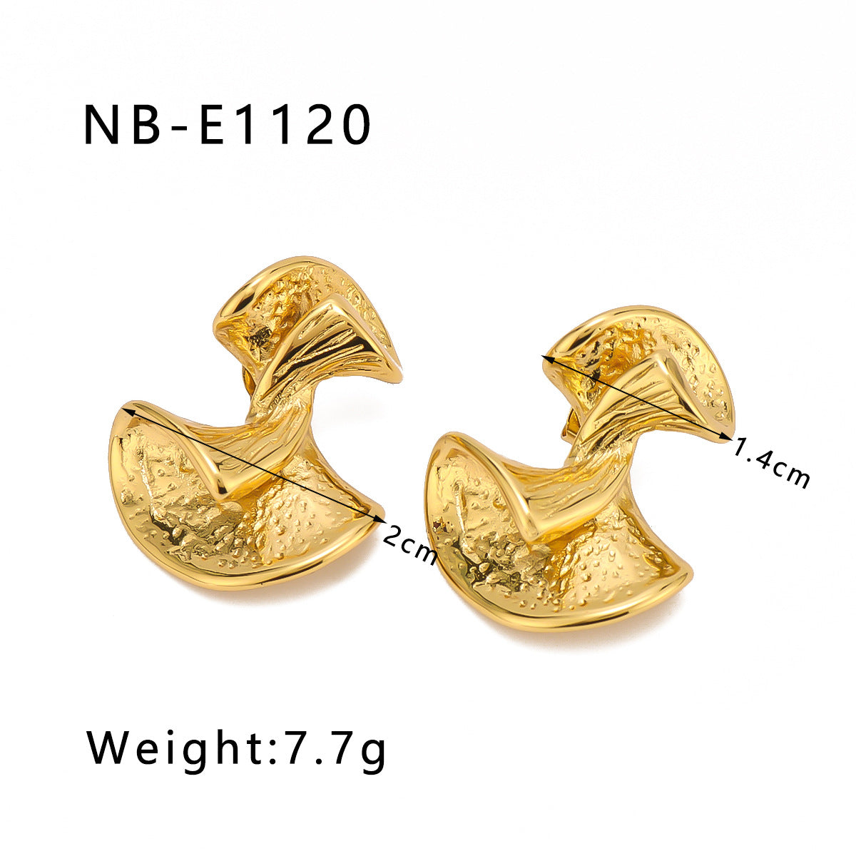 IG Style Stripe Geometric Stainless Steel Electroplating Earrings