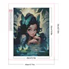 Diamond Painting -DIY Round Partial AB Drill Girl and Butterfly(45x55cm)
