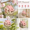 DIY Wooden House Diamond Art Painting Kit for Adults Home (Pink House)