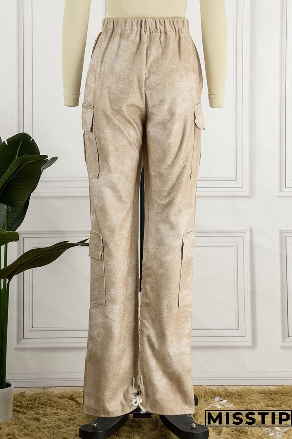 Colour Street Print Pocket Straight Mid Waist Bottoms