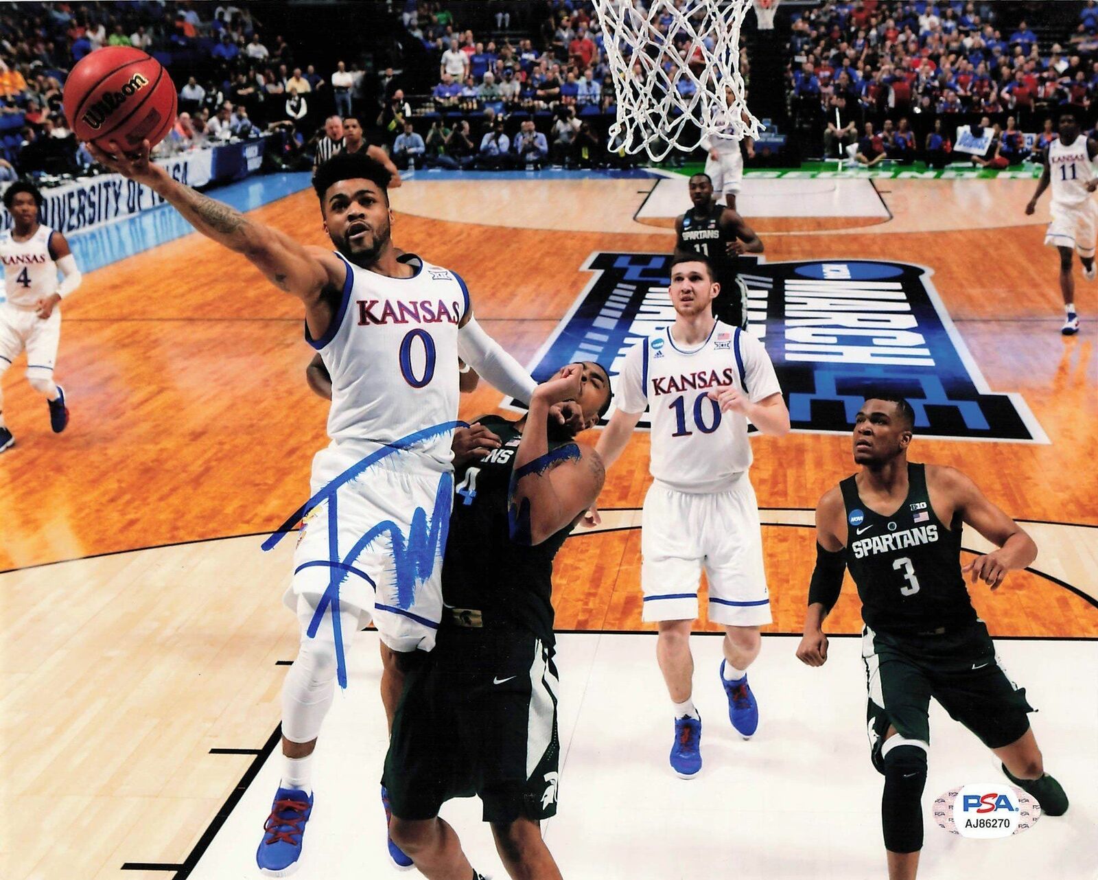 Frank Mason signed 8x10 Photo Poster painting PSA/DNA Kansas Jayhawks Autographed