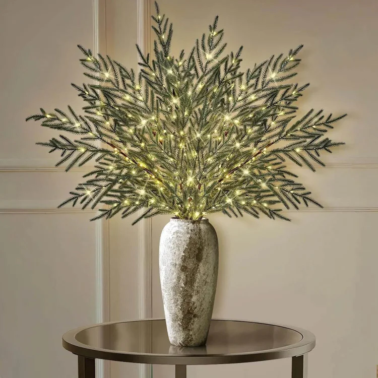 35" Christmas Lighted Norfolk Pine Branches