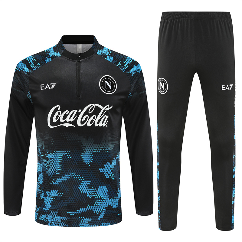 Napoli 24-25 Kids Long Sleeve Training Set - Black Blue