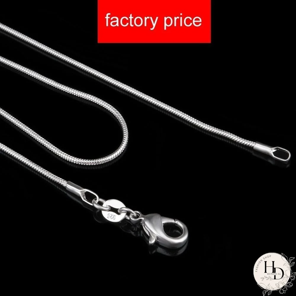 Wholesale Lots 5PCS 925 Sterling Silver Necklace Chains Snake Chain Necklace for Pendants 16""-30""