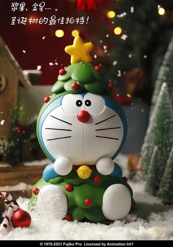 Licensed 2021 Christmas Series Mini Christmas Tree Doraemon - Doraemon Statue - Macott Station [Pre-Order]-shopify