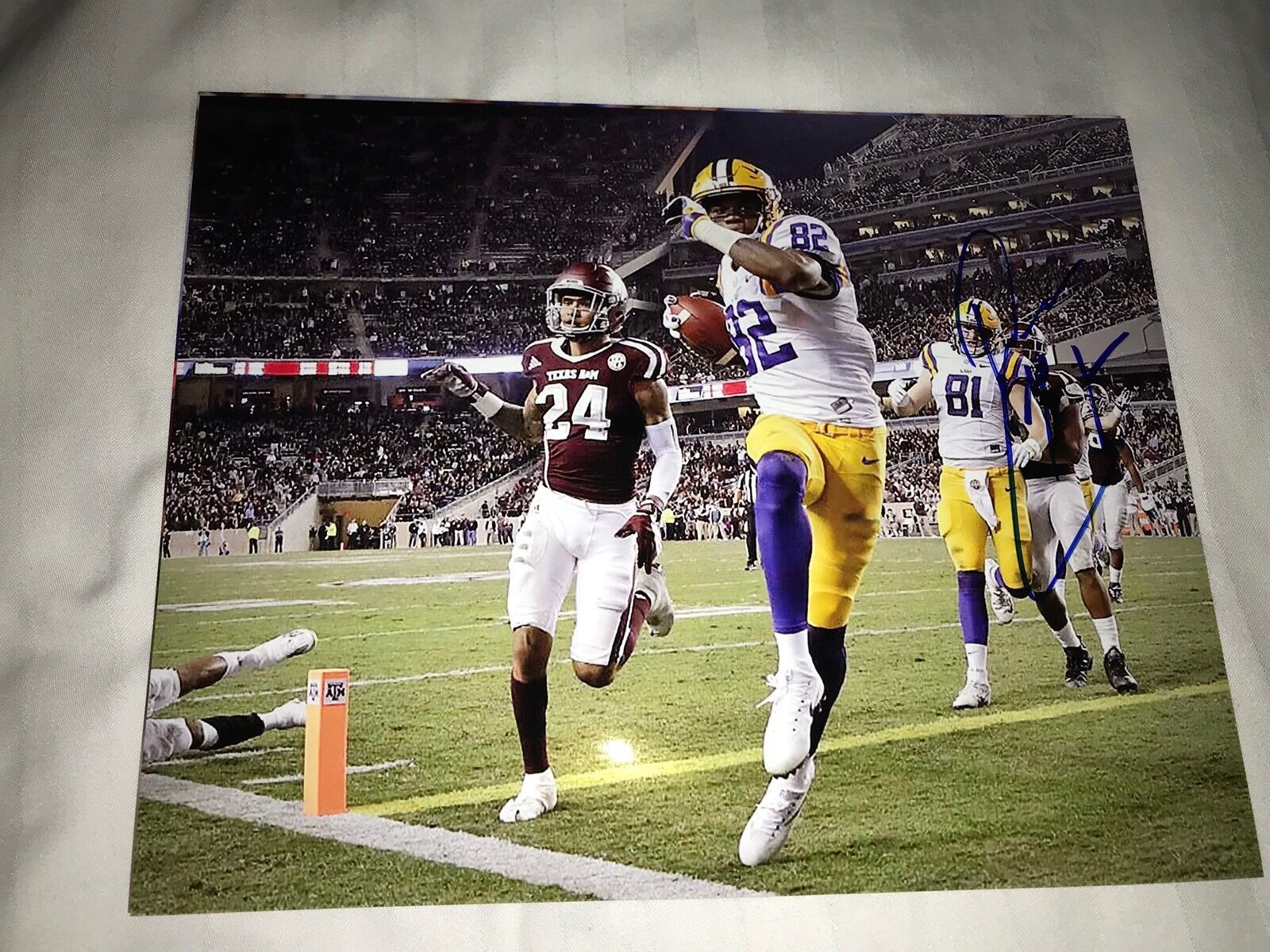 D.J. Chark LSU Tigers signed autographed 8x10 football Photo Poster painting DJ. C