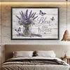 Lavender Vase and Proverb-11CT Stamped Cross Stitch 60*40cm(Big Size)
