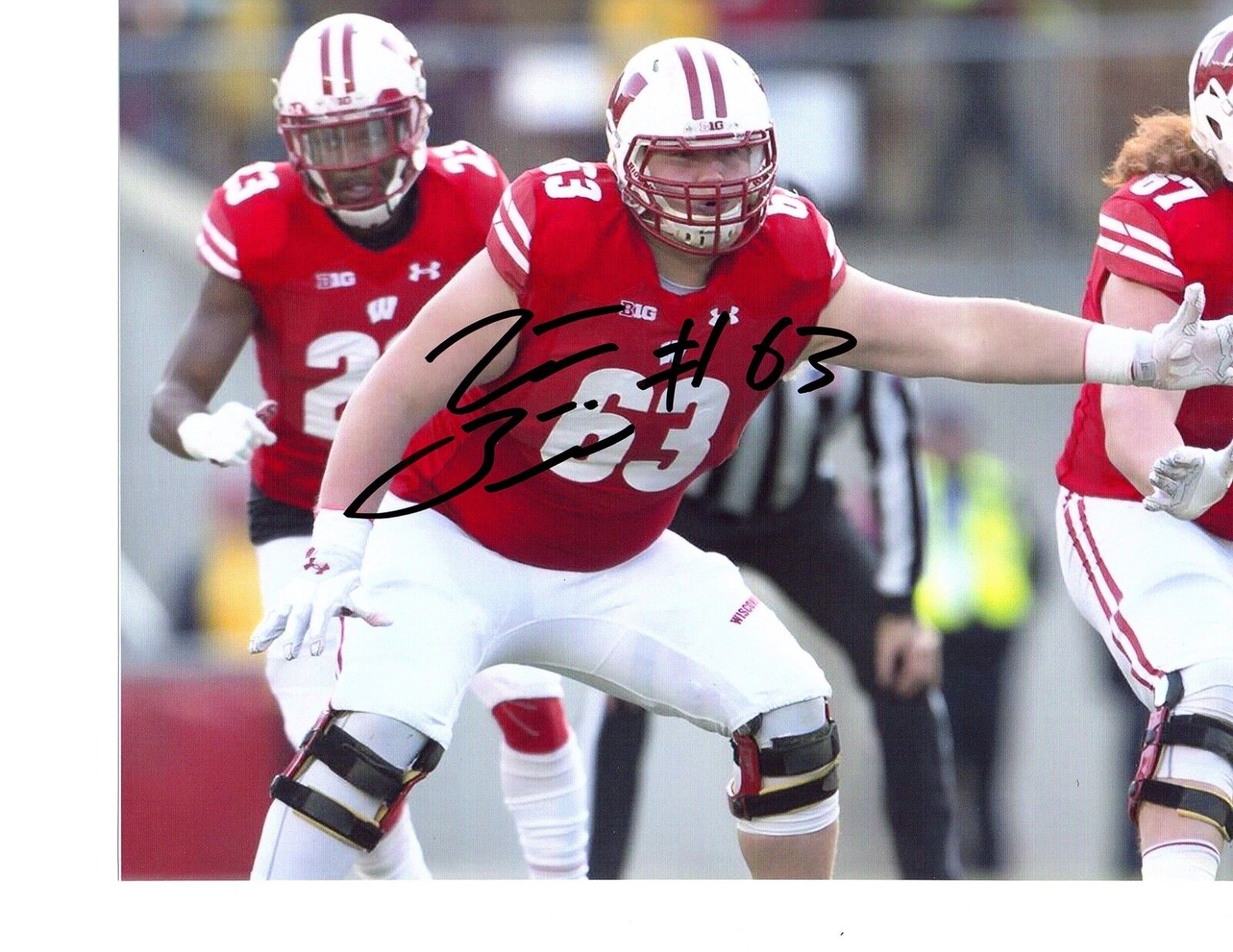 Michael Deiter Wisconsin Badgers signed autographed 8x10 football Photo Poster painting d