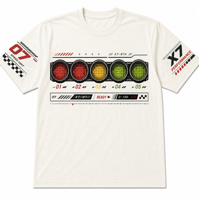 Motorsport Signal Bar Cotton T-Shirt