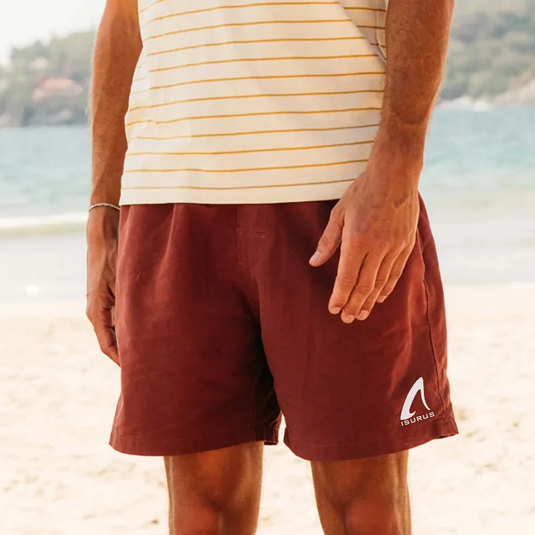 Men's Casual Vintage Print Resort Shorts 4a88