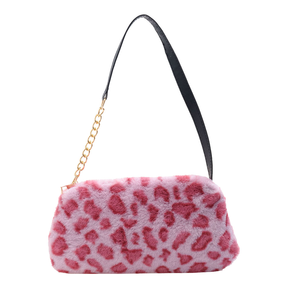 

Fashion Plush Top-Handle Handbags Women Animal Pattern Shoulder Bags, 501 Original