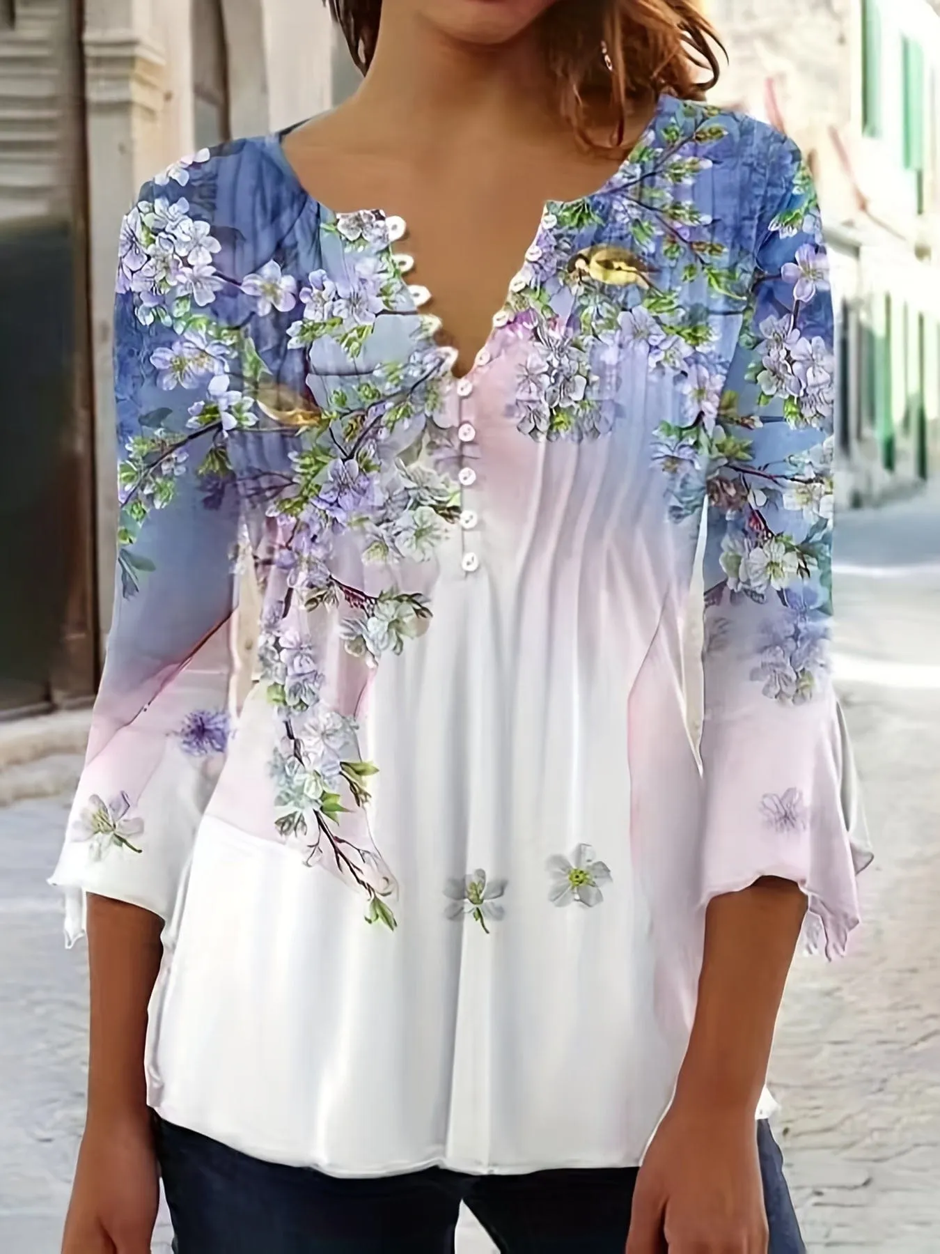 Plus Size White Floral Mini Dress