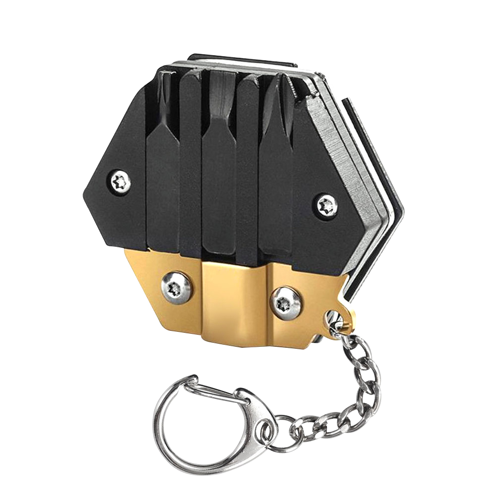 

Multifunctional Hexagon Coin Outdoor Gear Folding Pocket Knife Screwdriver, Black, 501 Original