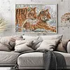 Two Tigers-14CT Stamped Cross Stitch 55*40cm/21.65*15.75in tapestrymarket