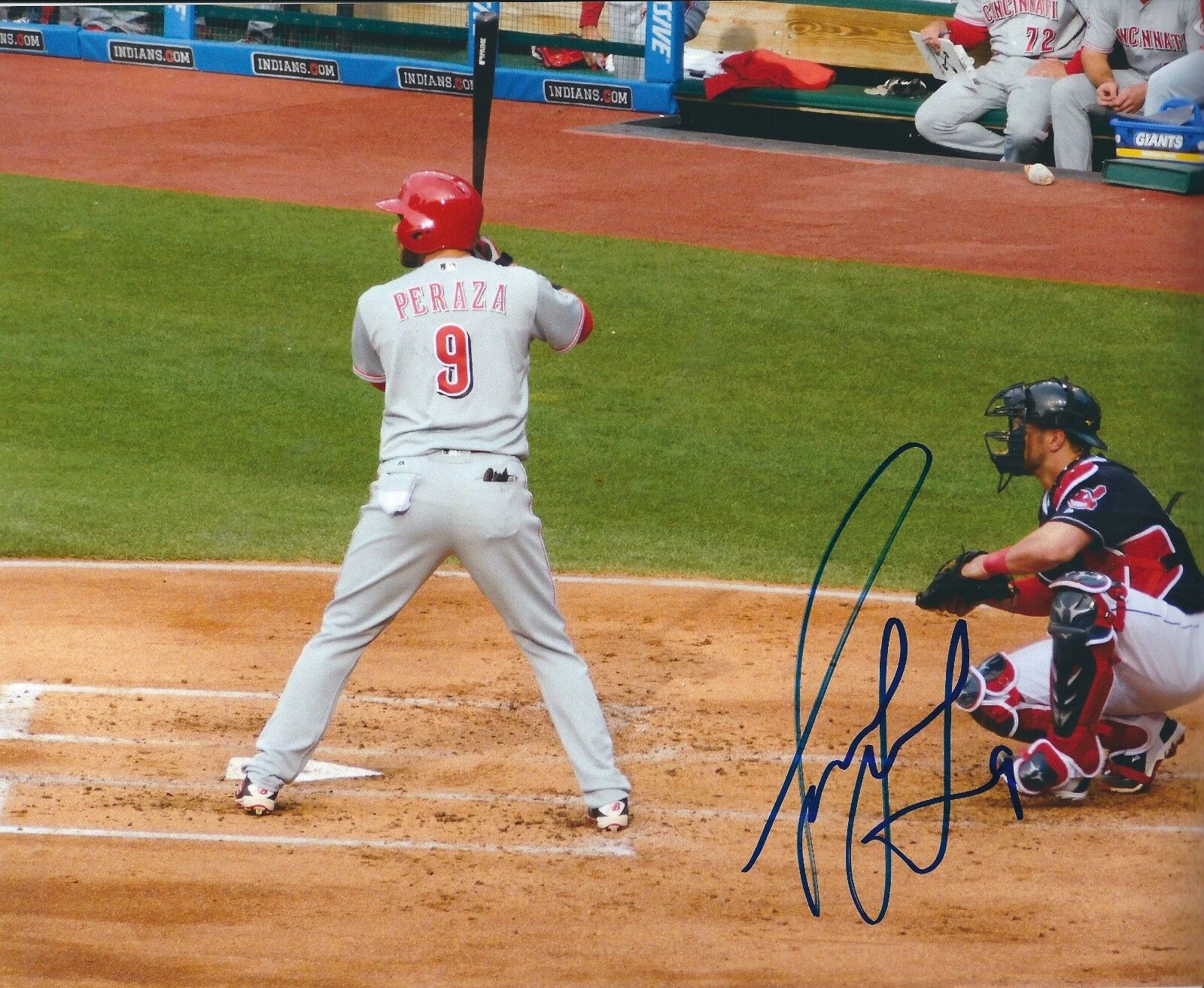 Autographed 8X10 JOSE PERAZA Cincinnati Reds Photo Poster painting - COA