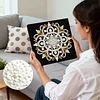 Mandala DIY Pearl Art Diamond Painting Kit for Adult Home Decor 25x25cm With Frame