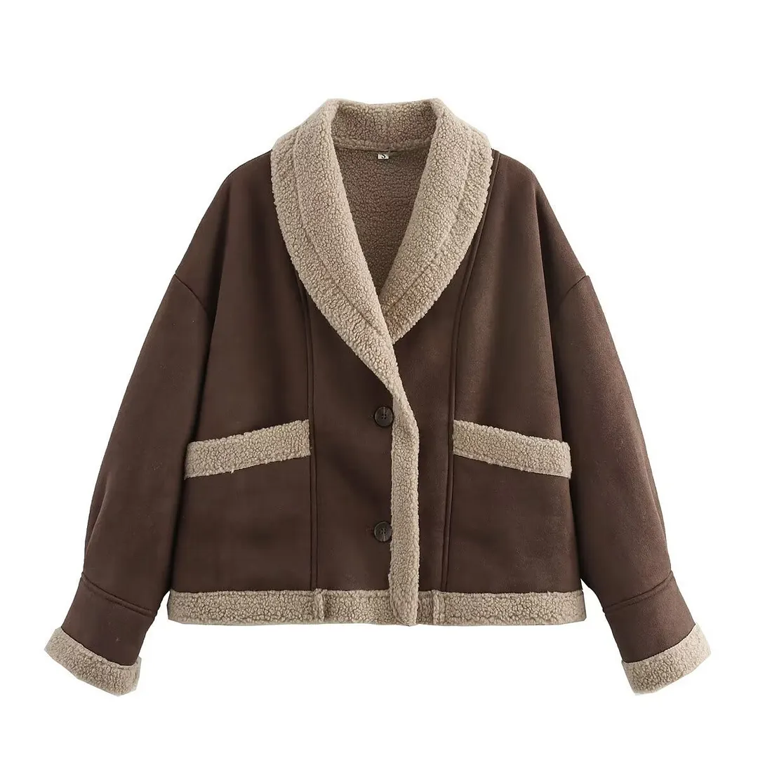 Nigikala Nigikala Women's Clothing 2025 Autumn And Winter New Wool Coat Collar Loose Fur