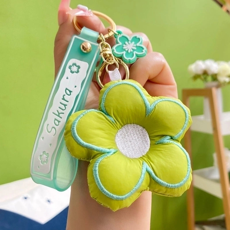 Cute Flower Cotton Women’s Bag Pendant Keychain