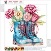 Diamond Painting-DIY Crystal Rhinestone Flower Boots