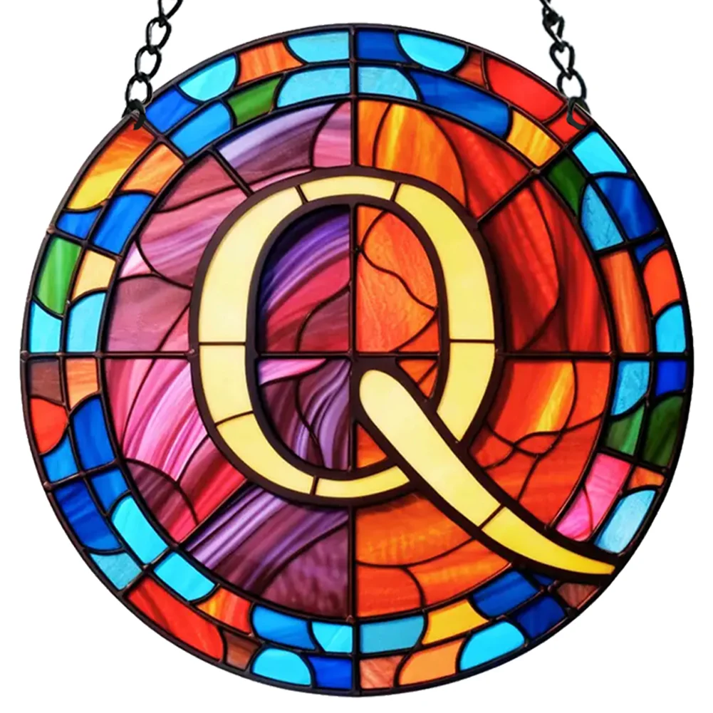 Acrylic Suncatcher Home Decoration Panel A-Z Letter Door Sign Hanging Decoration