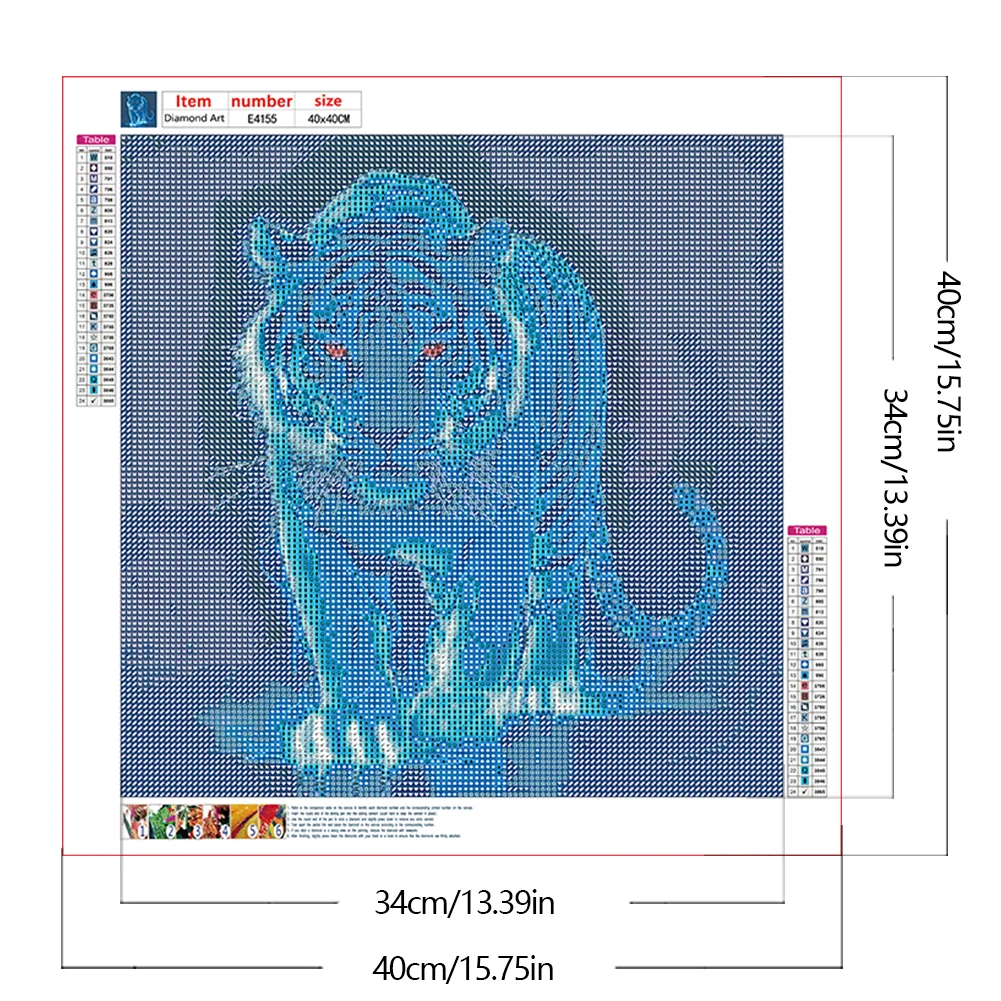 Diamond Painting - Full Round Drill - Tiger(Canvas|40*40cm)