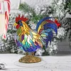 >SALE<Diamond Painting Desktop Decor with Light for Office Desktop Decor (Rooster)