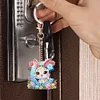 (US Only)PET Double Sided Special Shaped Easter Alphabet DIY Diamond Painting Keychain