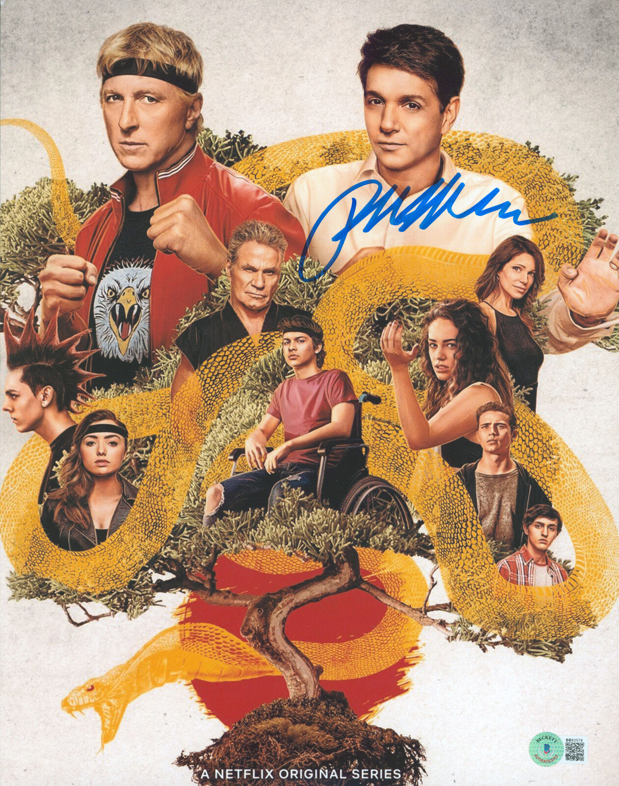 Ralph Macchio Cobra Kai Authentic Signed 11x14 Photo Poster painting Autographed BAS